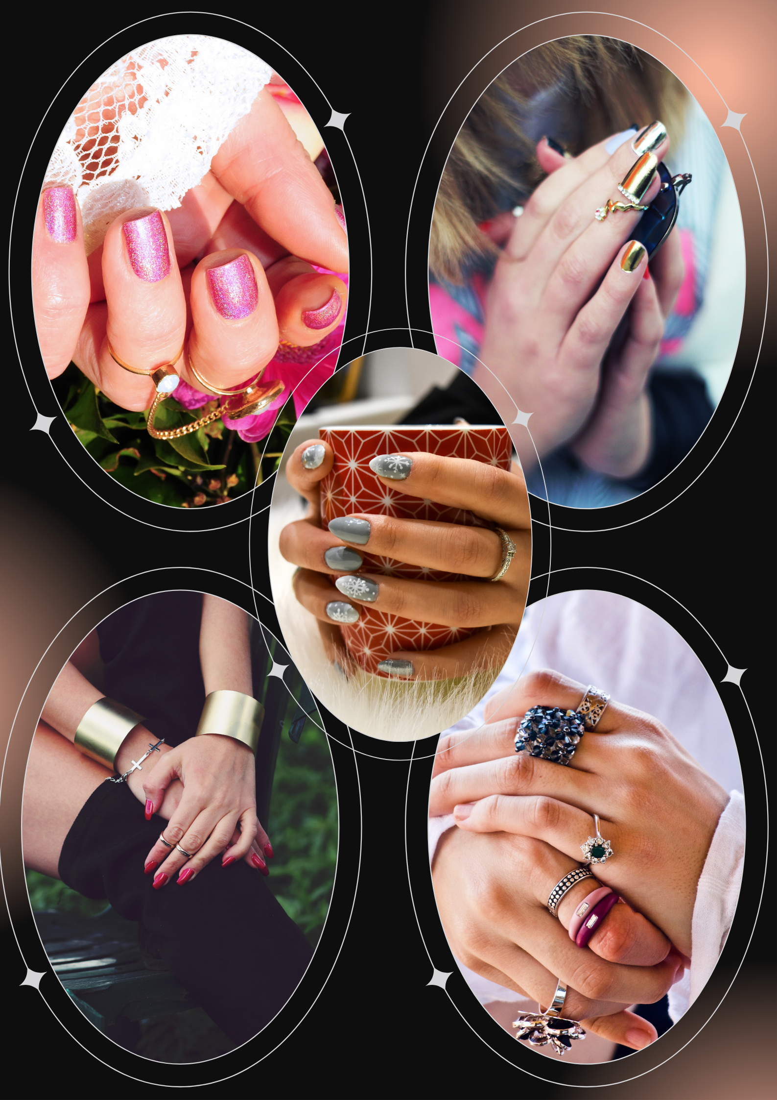 Sparkle & Shine: Stunning Jewelry and Nail Wrap Looks
